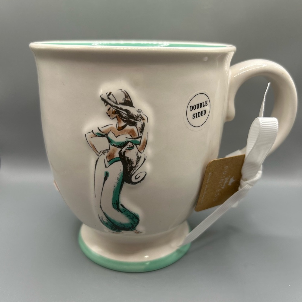 Rae Dunn Disney Princess Jasmine A WHOLE NEW WORLD Large Footed Mug NEW